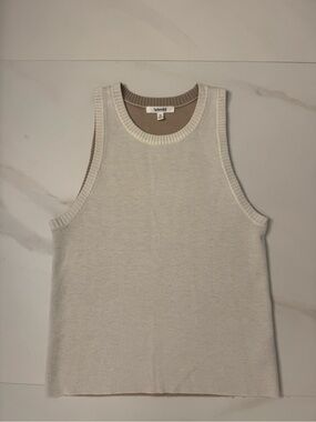Splendid Neutral Cream Knit Tank Top